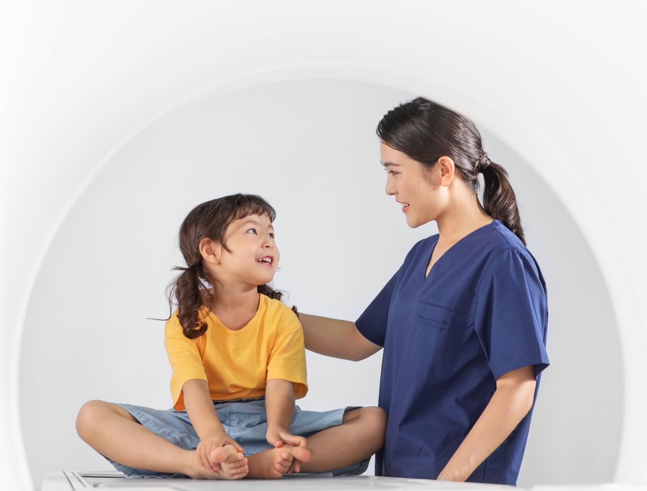 a medical staff is taking care of a patient